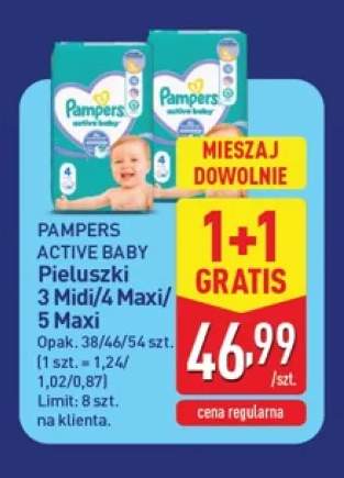Pieluszki Pampers Active Baby 3 Midi +2 warianty