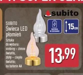 Świeca LED płomień Subito