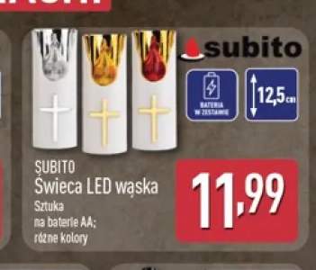 Świeca LED wąska Subito