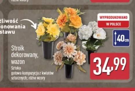 Stroik dekorowany wazon