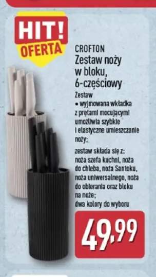 Zestaw noży w bloku 6-częściowy Crofton