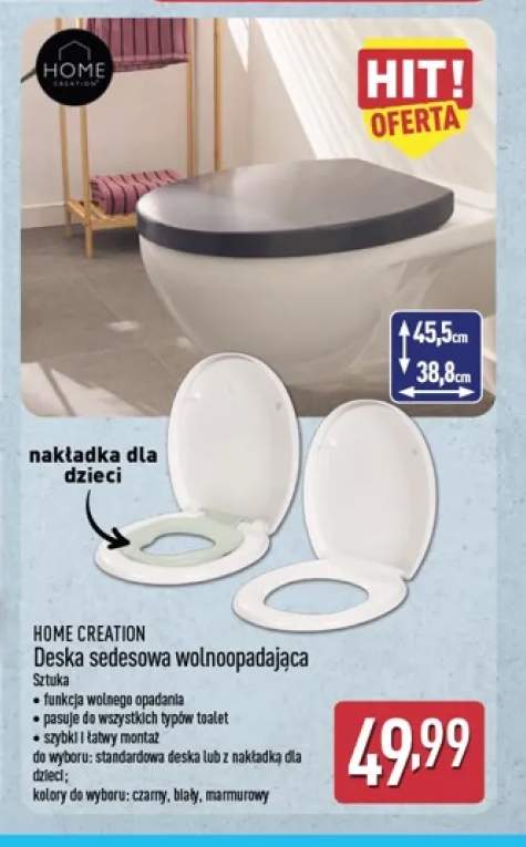 Deska sedesowa wolnoopadająca standardowa Home Creation +1 wariant