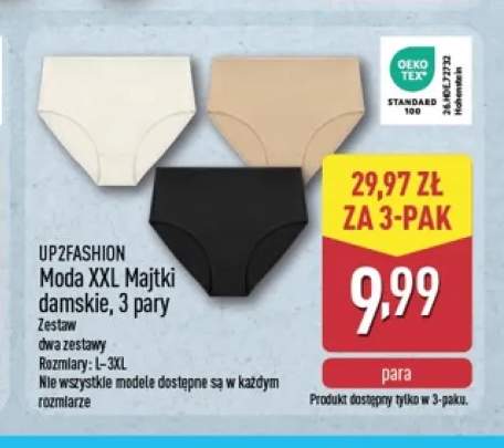 Moda XXL Majtki damskie 3-pak Up2fashion