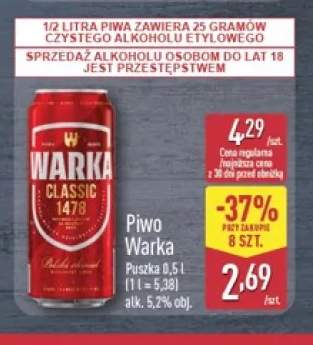 Piwo Warka Classic