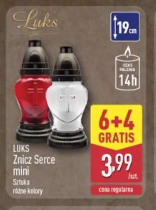 Znicz Serce mini Luks