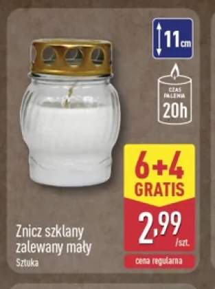 Znicz szklany zalewany mały