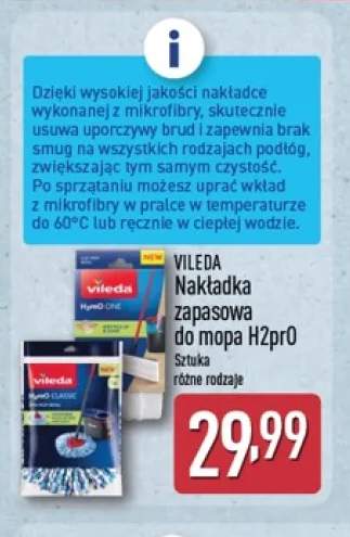 Nakładka zapasowa do mopa H2prO Vileda