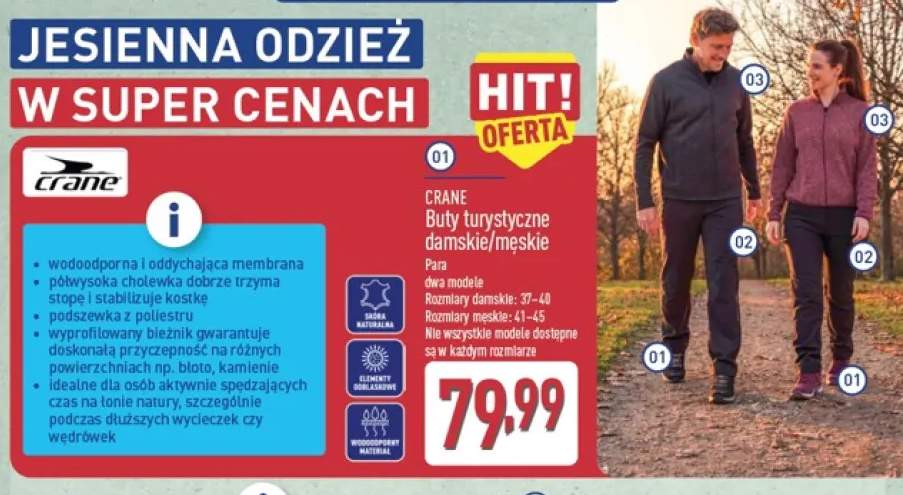 Buty turystyczne damskie/męskie Crane