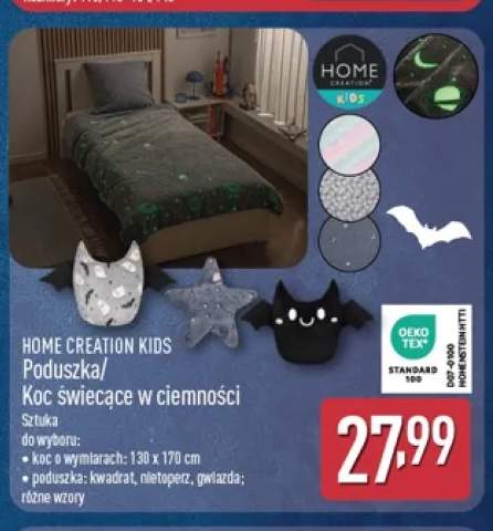 Koc świecący w ciemności 130x170 cm Home Creation Kids +3 warianty