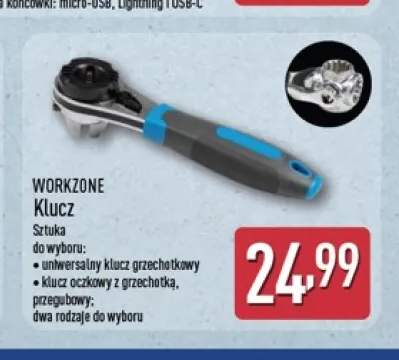 Uniwersalny klucz grzechotkowy Workzone +1 wariant