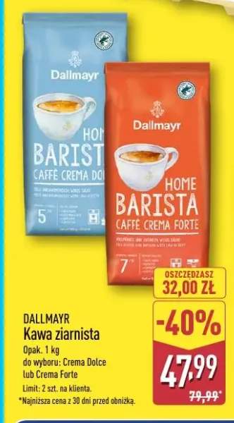 Kawa ziarnista Home Barista Caffè Crema Dolce Dallmayr +1 wariant