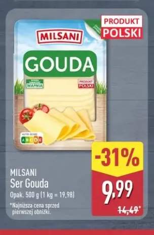 Ser gouda w plastrach Milsani