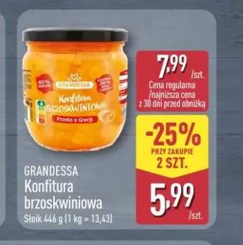 Konfitura brzoskwiniowa Grandessa