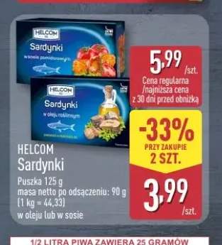 Sardynki w sosie pomidorowym Helcom +1 wariant