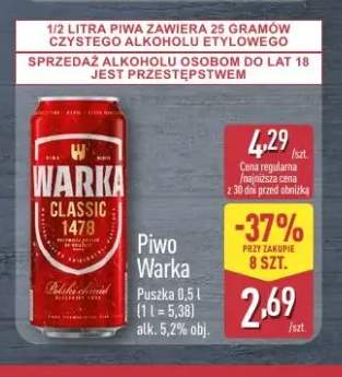 Piwo Warka Classic