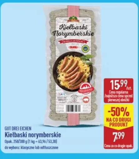 Kiełbaski norymberskie klasyczne Gut Drei Eichen +1 wariant