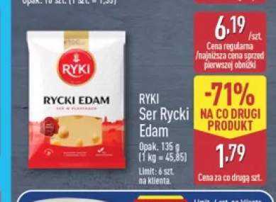 Ser Rycki Edam w plastrach Ryki