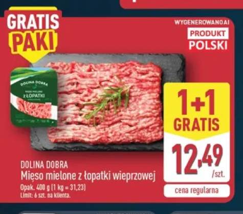 Mięso mielone z łopatki wieprzowej Dolina Dobra