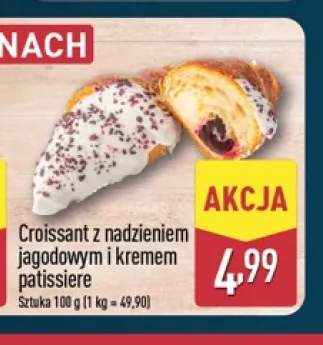 Croissant z nadzieniem jagodowym i kremem patissiere