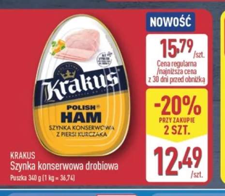 Szynka konserwowa drobiowa Krakus