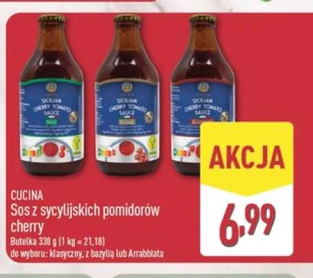 Sos z sycylijskich pomidorów cherry klasyczny Cucina +2 warianty