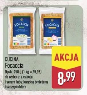 Focaccia z cebulą i serem Cucina +1 wariant