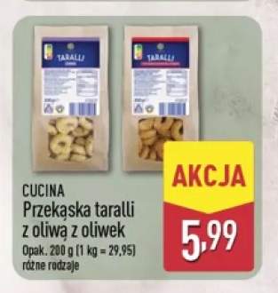 Przekąska taralli z oliwą z oliwek Cucina