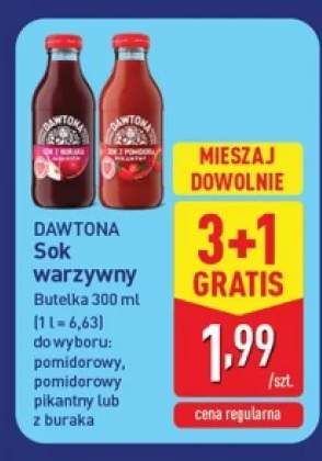 Sok warzywny pomidorowy Dawtona +2 warianty