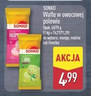 Wafle w owocowej polewie mango Sonko +2 warianty