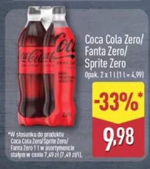 Napój gazowany Coca-Cola Zero 2-pak 1 l +2 warianty