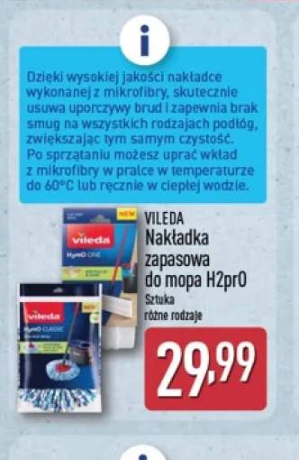 Nakładka zapasowa do mopa H2prO Vileda