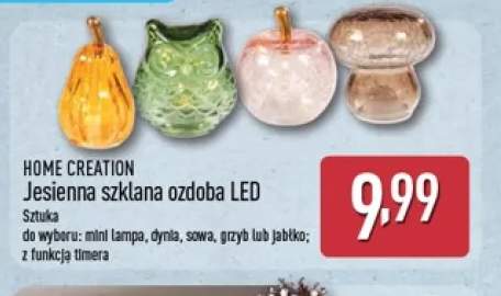 Jesienna szklana ozdoba LED mini lampa Home Creation +4 warianty