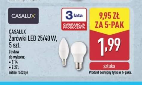Żarówki LED E14 5-pak Casalux +1 wariant