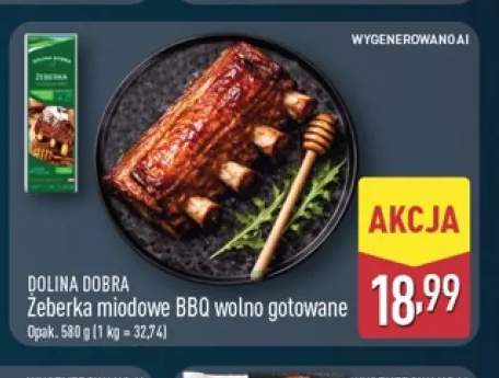 Żeberka miodowe BBQ wolno gotowane Dolina Dobra