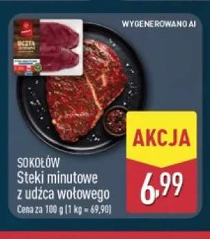 Steki minutowe z udźca wołowego Sokołów
