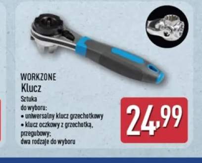 Klucz oczkowy z grzechotką przegubowy Workzone +1 wariant