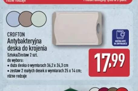 Antybakteryjna deska do krojenia duża 36,2x24,3 cm Crofton +1 wariant