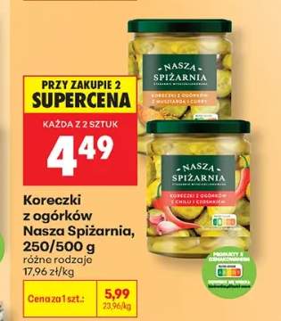 ogórki w plastrach