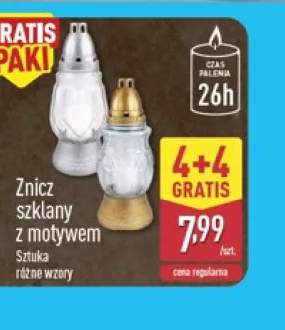 Znicz szklany z motywem