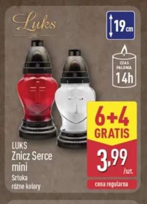 Znicz Serce mini Luks