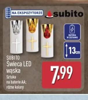 Świeca LED wąska Subito