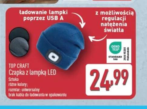 Czapka z lampką LED Top Craft