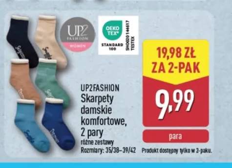 Skarpety damskie komfortowe 2-pak Up2fashion
