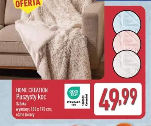 Puszysty koc 130x170 cm Home Creation