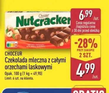 Czekolada mleczna z całymi orzechami laskowymi Choceur