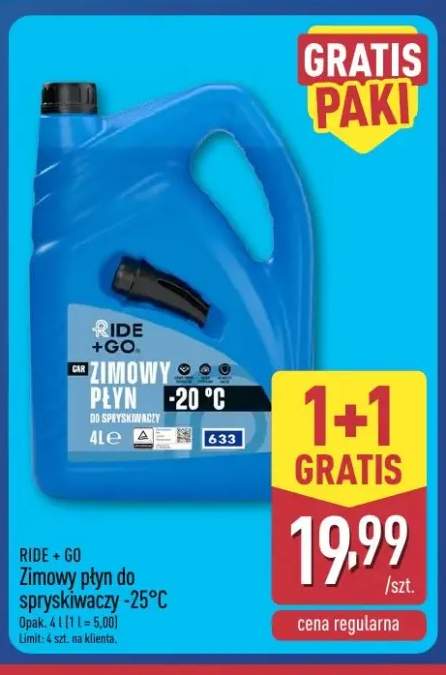 Zimowy płyn do spryskiwaczy -25°C Ride + Go