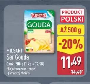 Ser gouda w plastrach Milsani