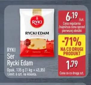 Ser Rycki Edam w plastrach Ryki