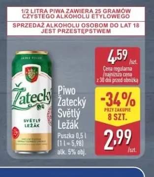 Piwo Žatecký Světlý Ležák