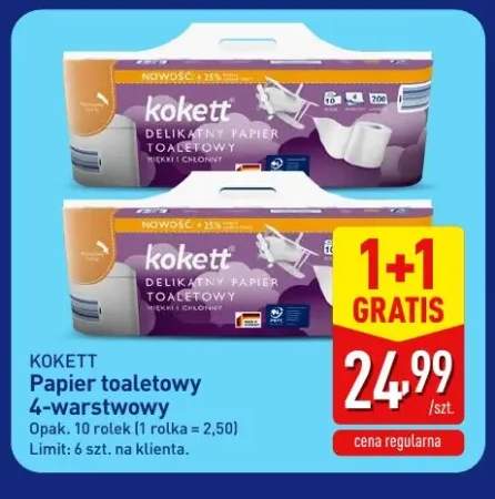 Papier toaletowy 4-warstwowy 10-pak Kokett